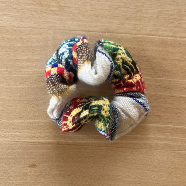 Colorful Peruvian Scrunchie in Alpaca Wool