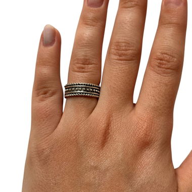 Silberfarbener Boho-Bandring