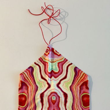 Psychedelic Print Backless Dress - Size M/L