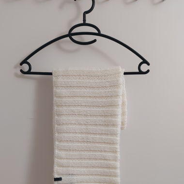 White knitted scarf