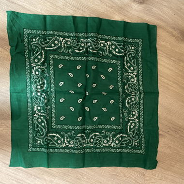Bandana Y2K à motif paisley vert