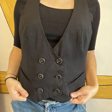 gilet pinstripes