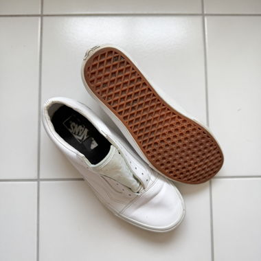 Baskets en cuir Vans Old Skool Weiswe