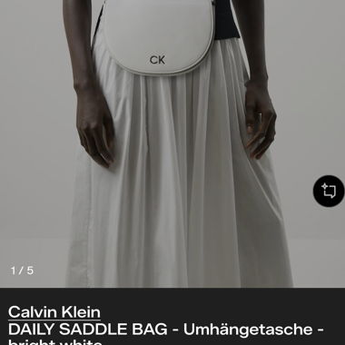 Borsa a tracolla bianca Calvin Klein