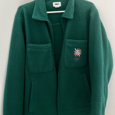 Obey long fleece jacket 