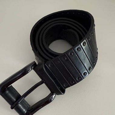 Cintura in pelle nera