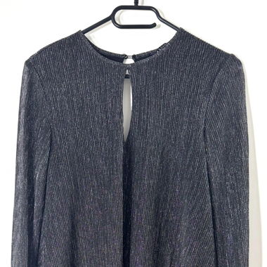 silver black dress shiny xs 36 size mohito 