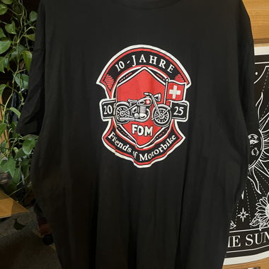 T-shirt moto FOM nero XXL
