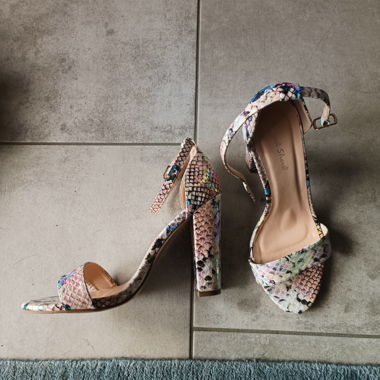 Snake High-Heel Sandals