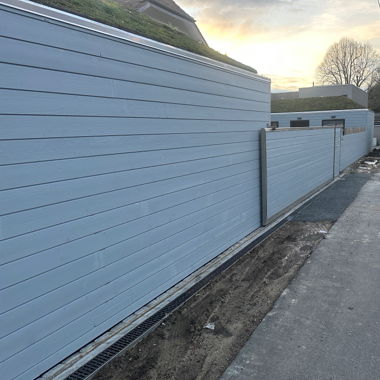 28 m2 revêtement de façade gris sapin