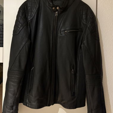 Giacca in pelle nera Goosecraft XL