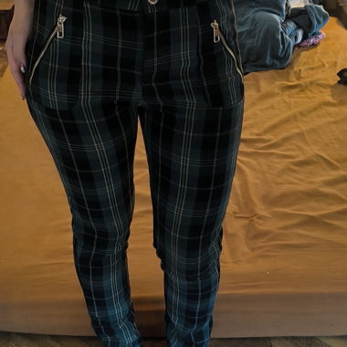 Pantalon vert à carreaux 