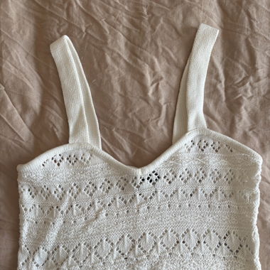 top en crochet blanc 