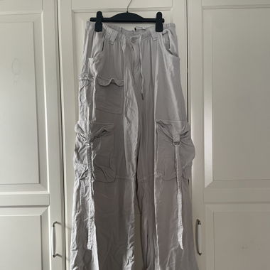 Pantalons cargo baggy blancs