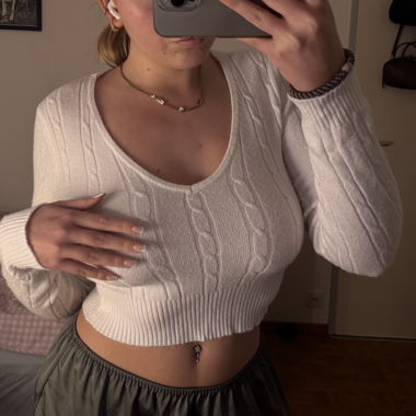 Crop-Top aus Strick
