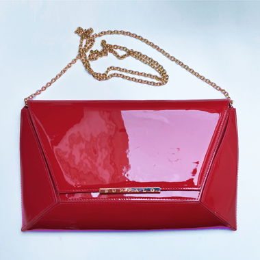 Envelope Tasche Patent Rot