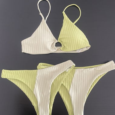 Bikini verde Shein 3 pezzi taglia M & L