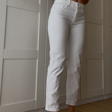 White slim fit jeans