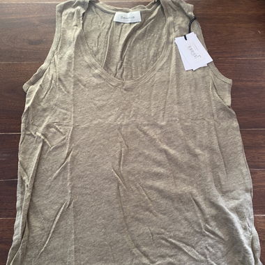 Berenice khaki ärmelloses Top T1