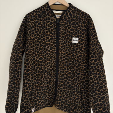 Giacca in pile con motivo leopardato Eivy