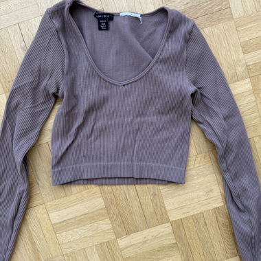 New Yorker - xs/s Langarm-Crop-Top