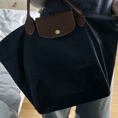 Borsa Longchamp Le Pliage blu/marrone