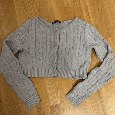 Grey Knit Cardigan - Brandy Melville