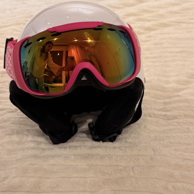 Brille mit skihelm