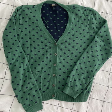 Cardigan à pois mignon