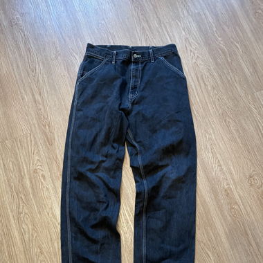 Carhartt Hose Schwarz mit weissen Näten