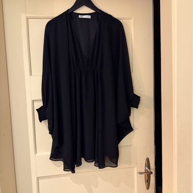 Blusa in chiffon nera ZARA XS