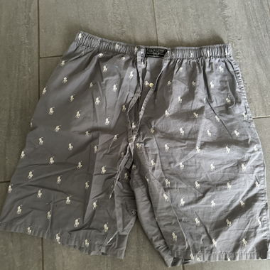 Ralph Lauren Shorts - Grey with Logos - Size L / G