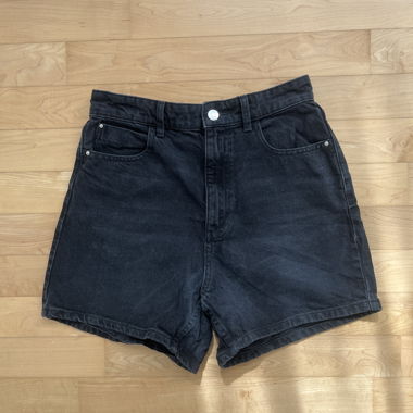 Black denim shorts from Zara