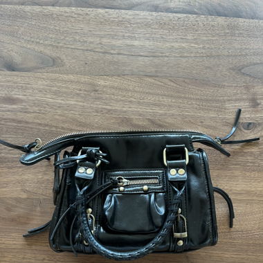 Beautiful genuine leather black bag