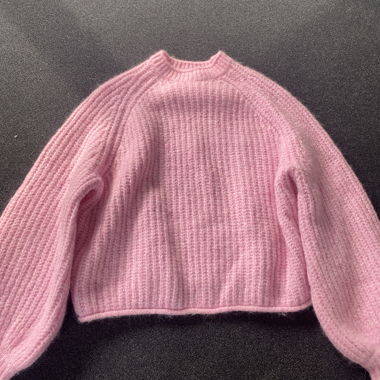 Pinker Wollpulli