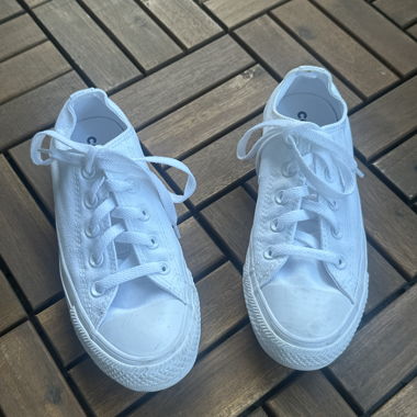 Baskets en toile blanche Converse