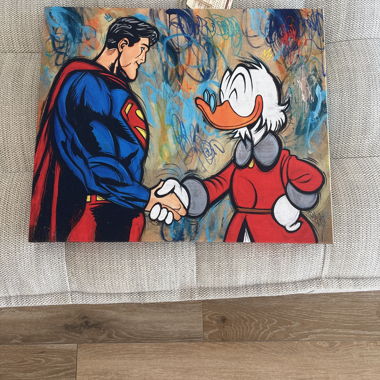 Superman- und Donald-Bild