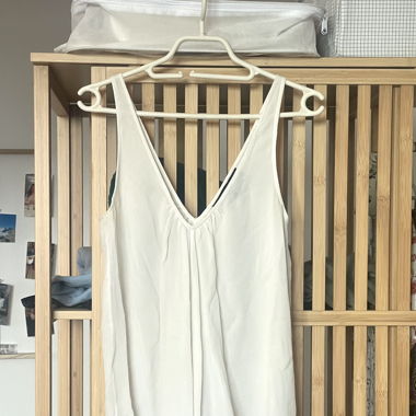 Top in seta bianco