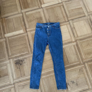 Blue High-Waist Skinny Jeans