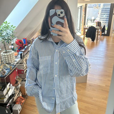 Chemise oversize à rayures M