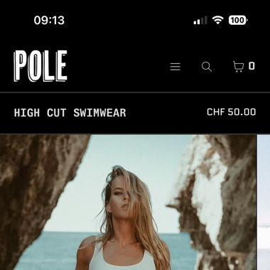 White Pole bikini