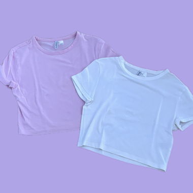 2 H&M Divided Crop T-Shirts Grösse S