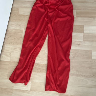 Pantaloni in raso rossi
