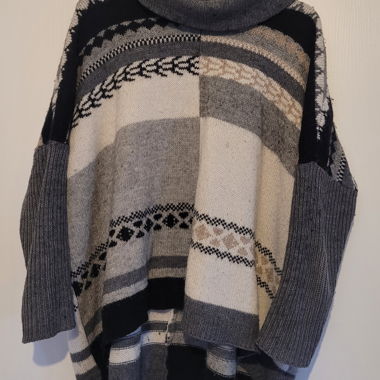 Maglione Oversize in Maglia Taifun con Collo a Dolcevita