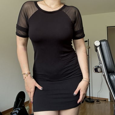 Abito in mesh nero 55