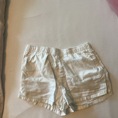 White Linen Shorts