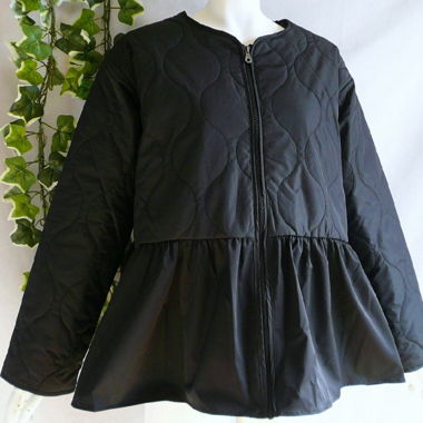 Peplum quilt jacket