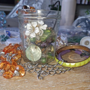 Mystery jewelry jar - whimsical 