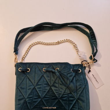 Lancaster Tasche in Samt Grün