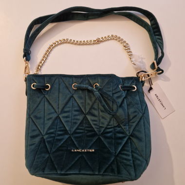 Lancaster Tasche in Samt Grün